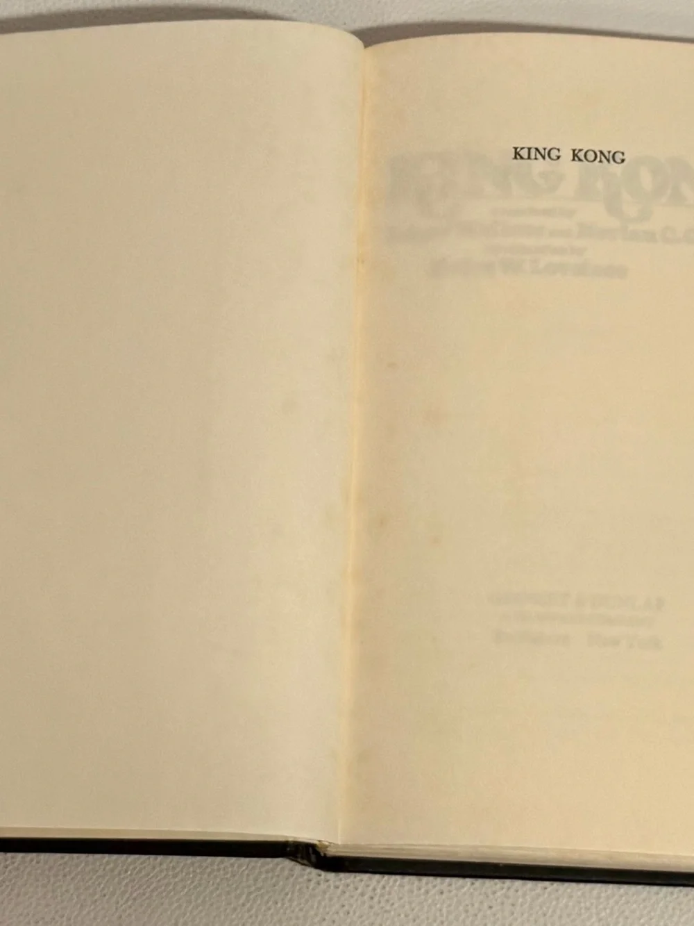Vintage 1976 King Kong Delos Lovelace Grosset Dunlap Hardcover Illustrated Book